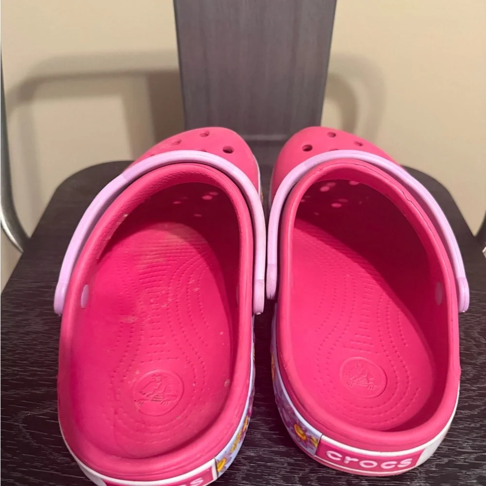 CROCS Kids Pink Floral Butterfly Clogs